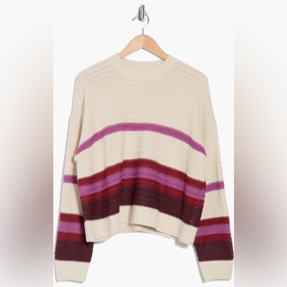 Splendid Jada Stripe Sweater. Ladies M - Picture 3 of 14